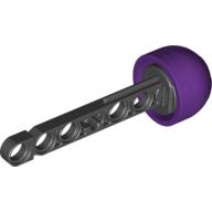 Lego Projectile, Technic Competition Arrow, Beam Shaft with Solid Purple Rubber End / Black