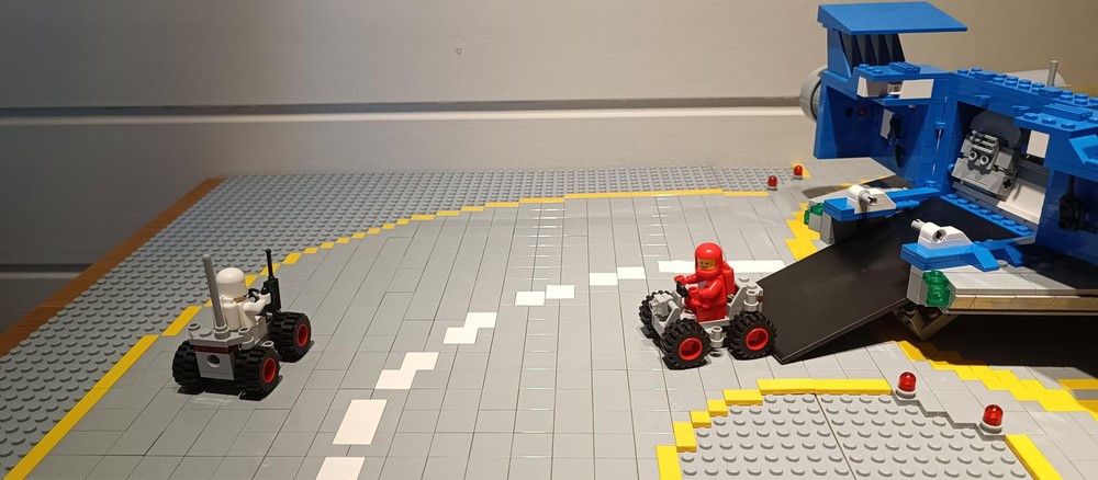 Lego Lunar Road Plate Turn matching Classic Space 2022 (10497 compatible)
