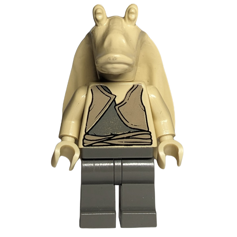 Lego Jar Jar Binks, Plain Head, Tan Torso