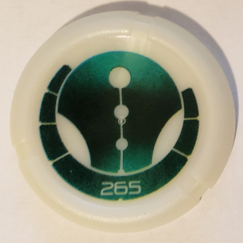 Lego Large Figure Throwing Disc, Kanoka, Ga-Metru 265 Print / Glow In Dark Opaque