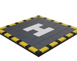 Helicopter Pad (yellow/black) 16x16