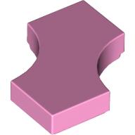 Lego Tile Special 2 x 2 with 2 Quarter Round Cutouts / Bright Pink