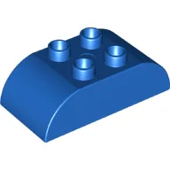 Duplo Brick 2 x 4 Curved Top / Blue