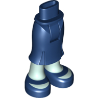 Lego Minidoll Hips and Long Skirt with Medium Blue Legs and Dark Blue Sandals Print