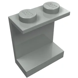 Panel 1 x 2 x 2 [Solid Studs] / Light Gray