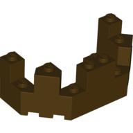 Lego Castle Turret Top 4 x 8 x 2 1/3 / Dark Brown