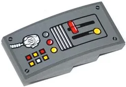 Slope, Curved 4 x 2 with Levers, Radio and Buttons Pattern (Sticker) - Set 60061