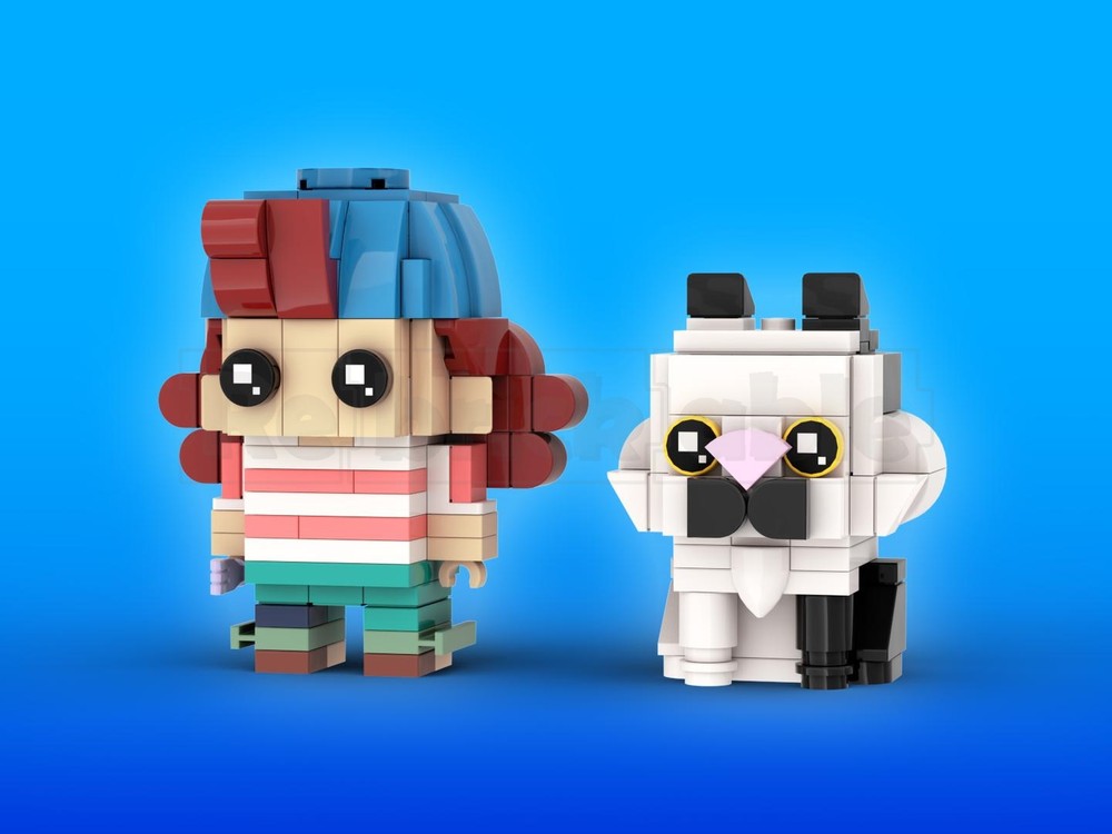 Lego Giulia & Macchiavelli Brickheadz LEGO MOC - Pixar Luca