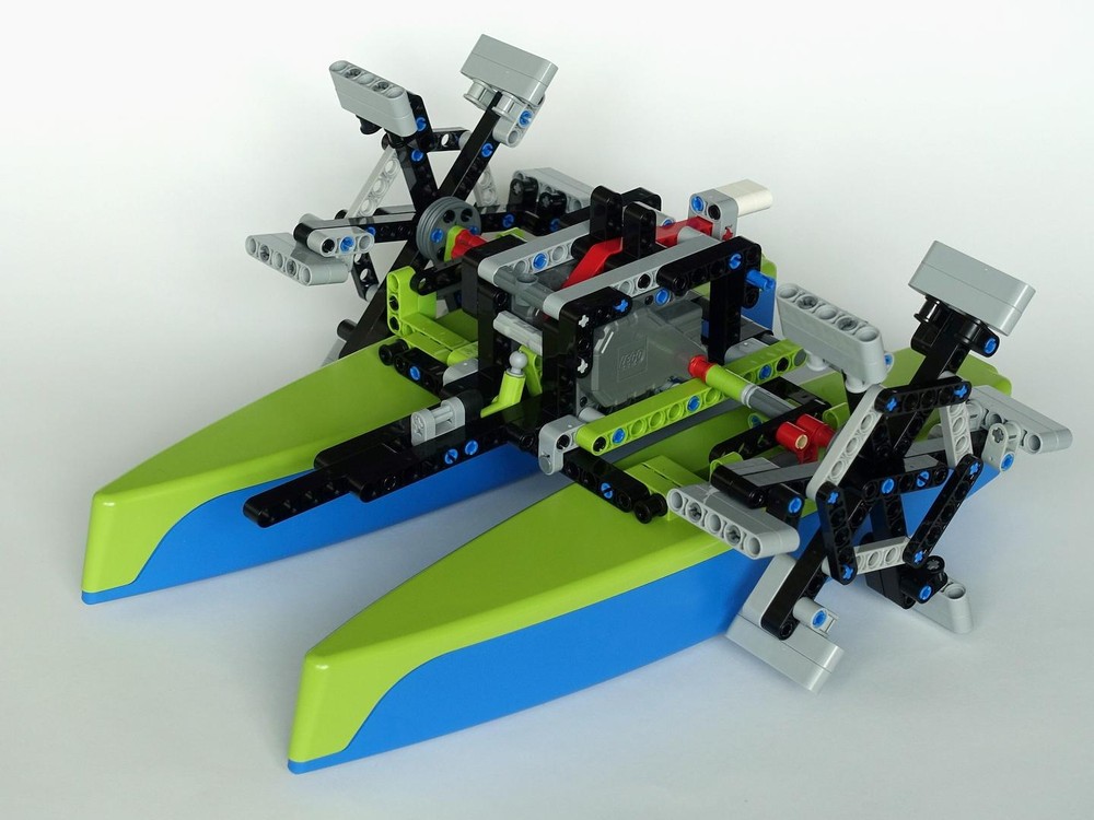 Lego Pullback Catamaran