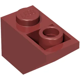 Brick Sloped Inverted 45° 2 x 1 / Dark Red