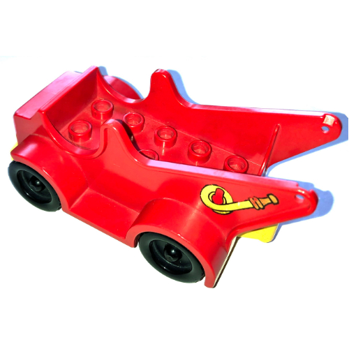 Lego Duplo Fire Wagon with Hose Print / Red