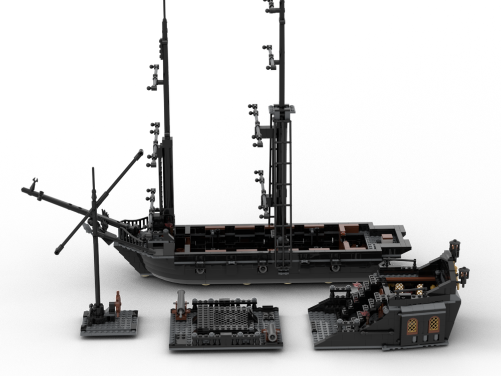 Lego Black Pearl MOC : 1 set of 4184 + around 420 additinal bricks!