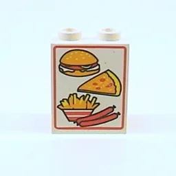 Panel 1 x 2 x 2 with Food Print / White