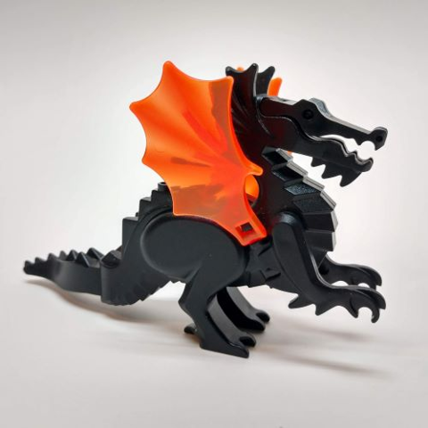 Lego Dragon, Classic with Trans-Neon Orange Wings