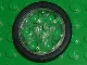 Technic Wedge Belt Wheel (Pulley) with Black Technic Wedge Belt Wheel Tire (4185 / 2815) / Trans-Clear