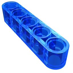 Technic Beam 1 x 5 Thick / Trans-Dark Blue