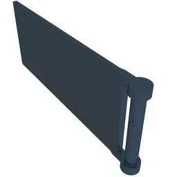 Flag 7 x 3 with Rod / Dark Blue
