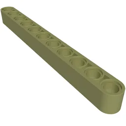 Technic Beam 1 x 11 Thick / Olive Green