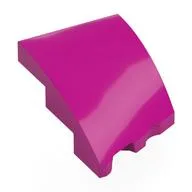 Brick Wedged, Curved 3 x 2 with Stud Notch Left / Magenta