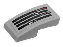 Slope, Curved 2 x 1 x 2/3 with SW Flash Speeder Controls Pattern (Sticker) - Set 75091