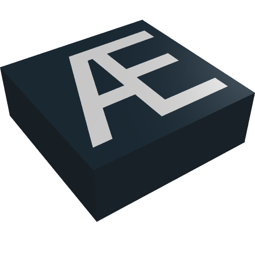 Lego Tile 1 x 1 with Letter Æ Print / Black