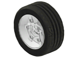 Lego Wheel 81.6 x 34 Six Spoke with Black Tire 81.6 x 34 ZR Technic Straight Tread (2998 / 2997)