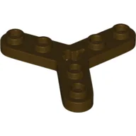Technic Plate Rotor 3 Blade with Smooth Ends, 6 Studs, 1 Bottom Ridge (Propeller) / Dark Brown