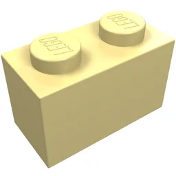 Brick 1 x 2 / Light Yellow