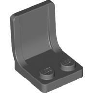 Lego Seat / Chair 2 x 2 with Center Sprue Mark / Dark Bluish Gray