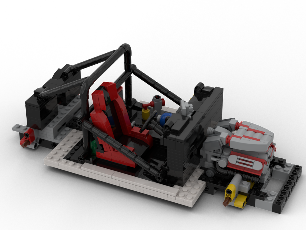 Lego Chassis, Seat, Roll Cage - Nissan 240SX S14 1995 to 1998 (Drift?)