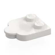 Plate Special 2 x 3 with Cloud Edge / White