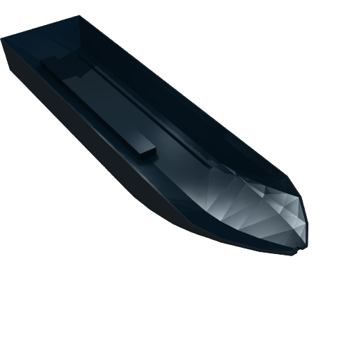 Lego Boat Hull 51 x 12 x 6 / Black