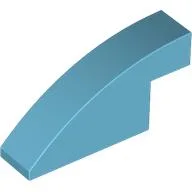 Brick Curved 1 x 4 x 1 2/3 No Studs / Medium Azure