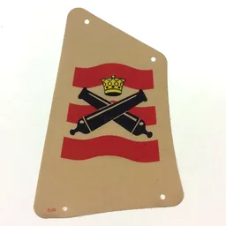 Sail, with 4 Holes, and Crossed Cannons Print / Tan
