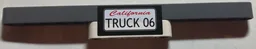 Stickered Assembly 15 x 1 x 2 with Red 'California' and Black 'TRUCK 06' License Plate Pattern (Sticker) - Set 8682