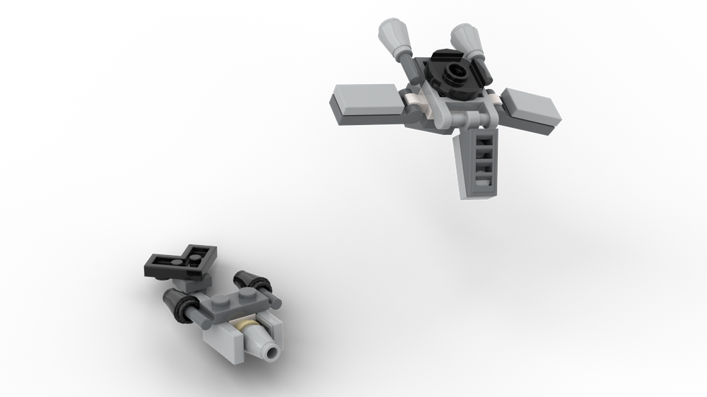 Lego Helldivers 2 Eagle-1 & Pelican-1 duo - 7965 Millennium-Falcon alt build
