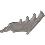 Large Figure Weapon Axe, Sword with Jagged Blade / Flat Silver