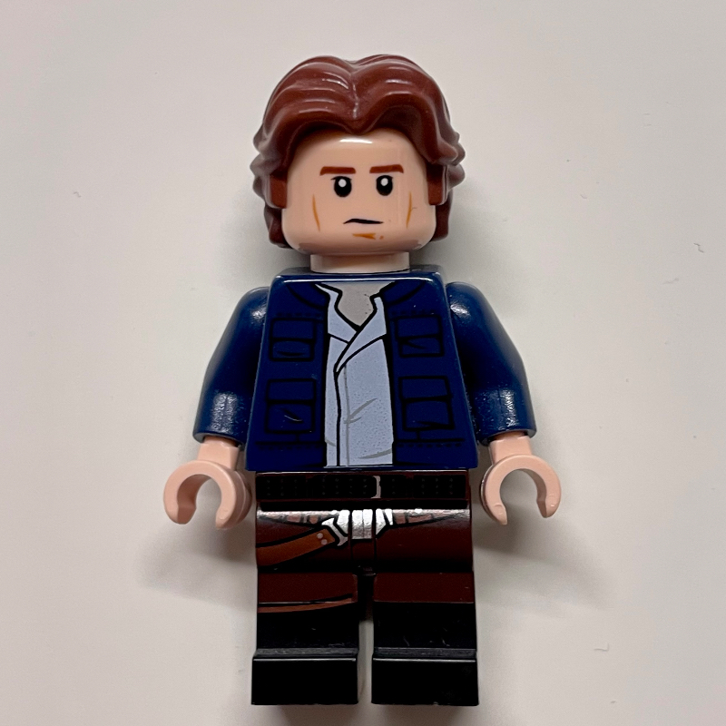 Lego Han Solo, Dark Blue Jacket, Dark Brown and Black Dual Molded Legs
