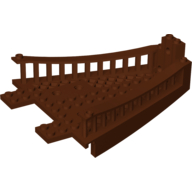 Lego Boat Deck Section, Bow Top 14 x 12 [Galiot] / Reddish Brown