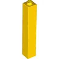 Brick 1 x 1 x 5 with Solid Stud / Yellow