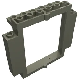 Door Frame 2 x 8 x 6 Swivel with Bottom Notches / Dark Gray
