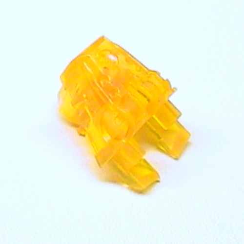 Lego Large Figure Head Connector Block Eye/Brain Stalk / Trans-Neon Yellow