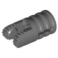 Lego Hinge Cylinder 1 x 2 Locking with 2 Click Fingers and Axle Hole, 9 Teeth / Dark Bluish Gray