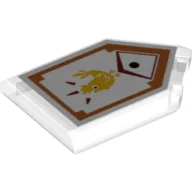 Tile Special 2 x 3 Pentagonal with Nexo Power Shield Print - Chicken Power / Trans-Clear