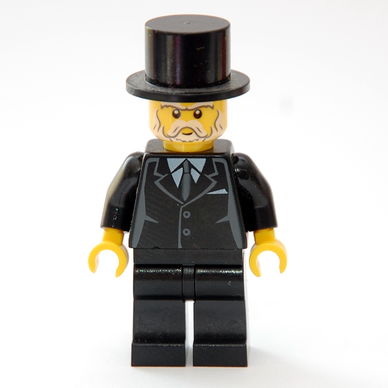 Lego Sleigh Driver, Black Suit, Top Hat