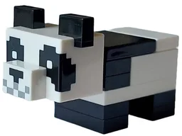 Minecraft Panda, Baby (White Plate with Bar Handle) - Brick Built