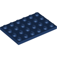 Lego Plate 4 x 6 / Dark Blue