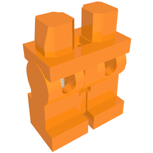Lego Hips and Spring Legs with Silver Springs (Weak) / Orange