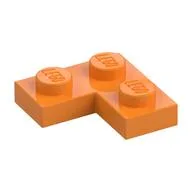 Plate 2 x 2 Corner / Medium Orange