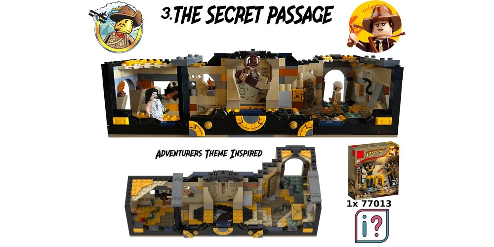 Lego Adventurers Chapter 3.The Secret Passage, Alternative Build For 1x 77013